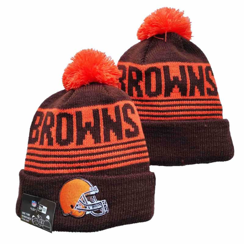Browns Team Logo Brown Pom Cuffed Knit Hats YD,We sell and wholesale Browns Team Logo Brown Pom Cuffed Knit Hats YD on line form chian!